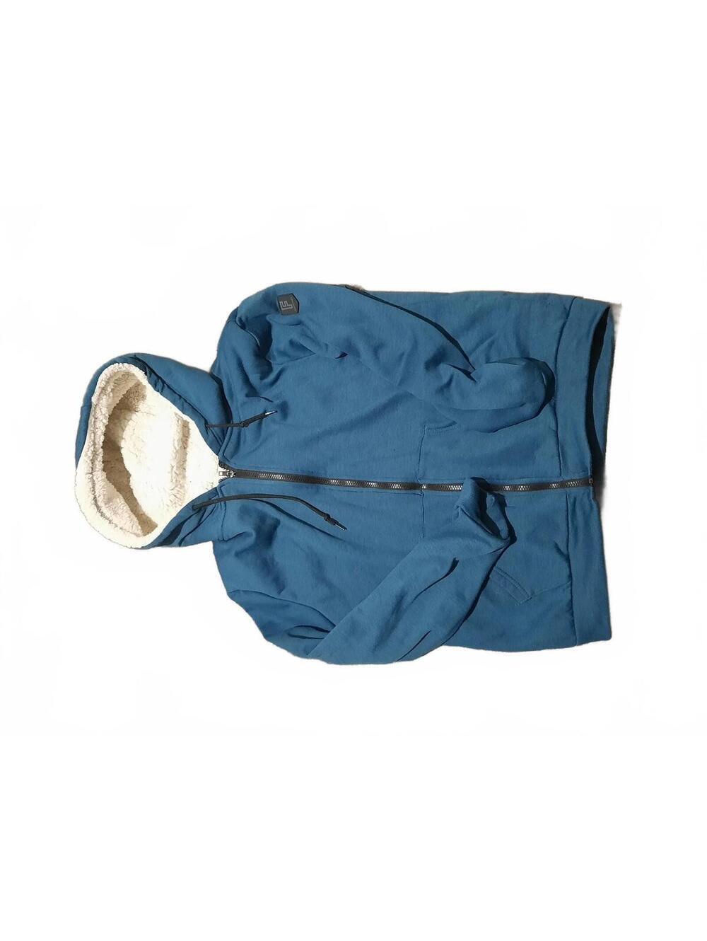 Fahrenheit Activewear Blue Sherpa Lined Zip-Up Hoodie